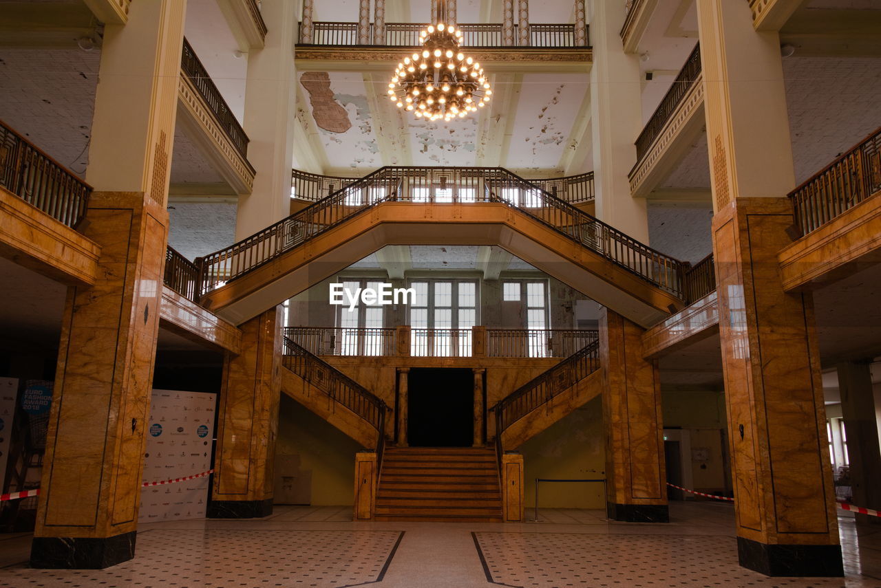 Low angle view of illuminated building