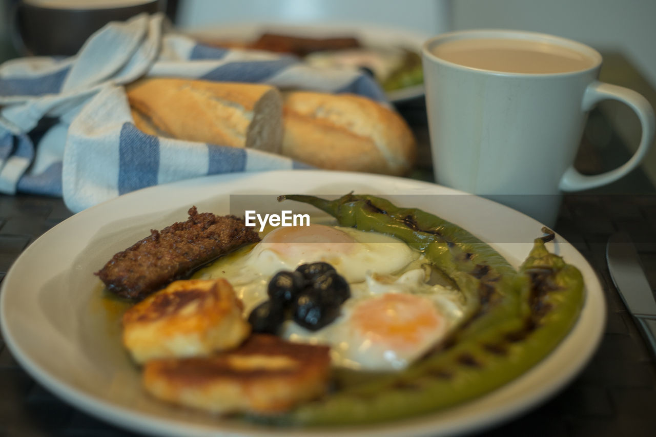 CLOSE-UP OF FOOD IN PLATE