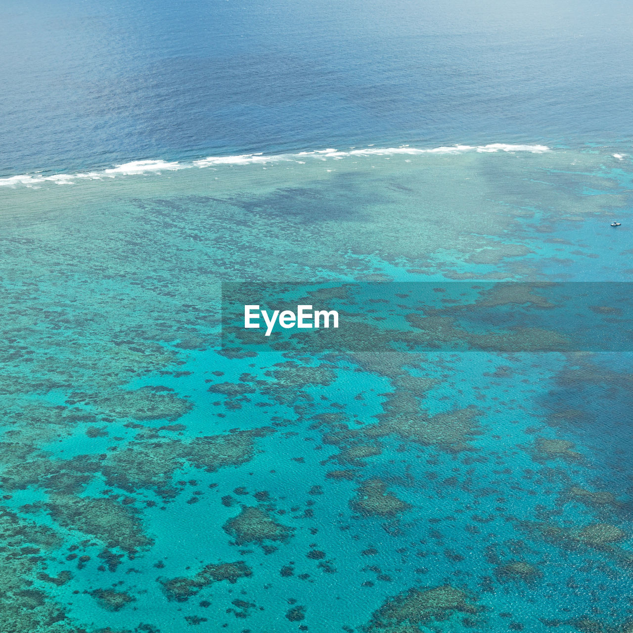 High angle view of sea shore