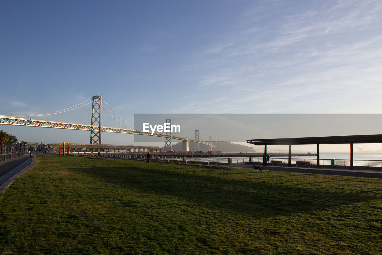 SUSPENSION BRIDGE OVER RIVER