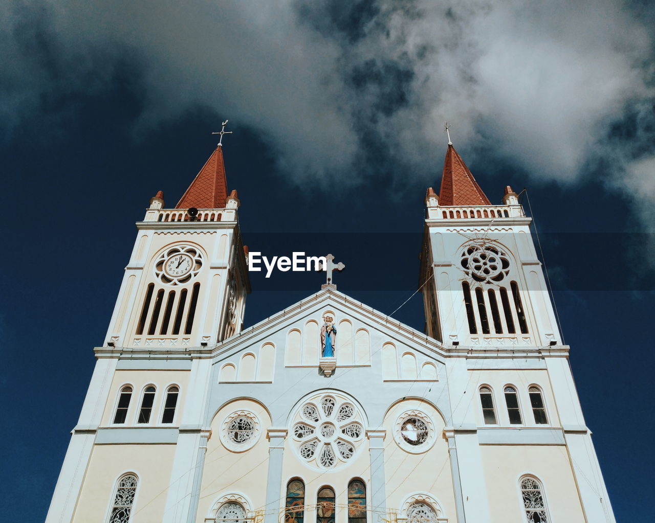 Low angle view of church against sky