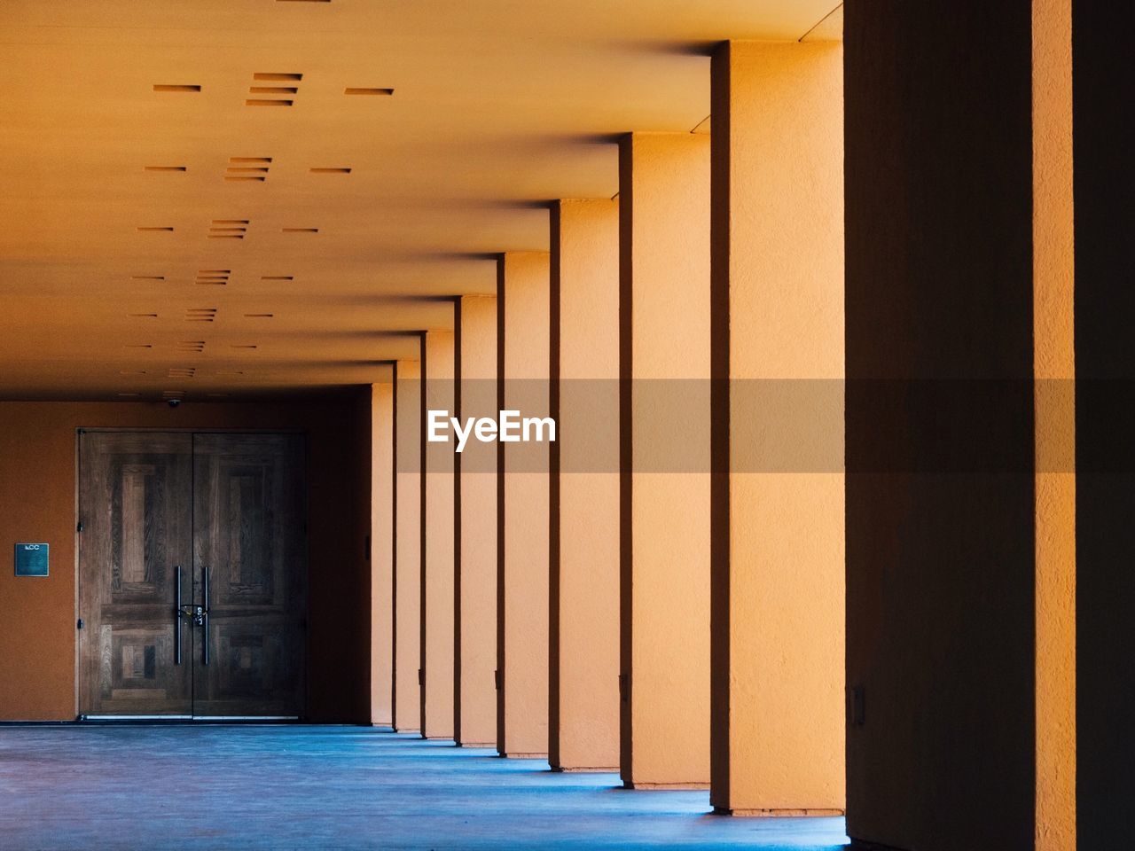 Walkway leading towards closed door at latino cultural center
