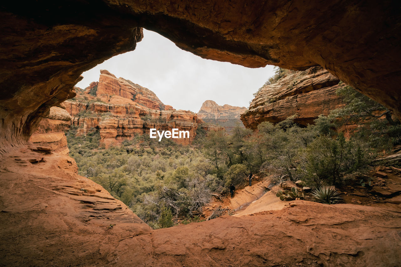 Cave view near the secret subway cave in boynton canyon sedona arizona