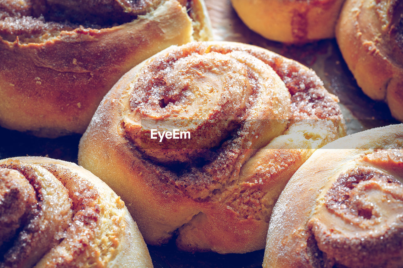 Rustic buns of sweet milk and cinnamon. gastronomic concept