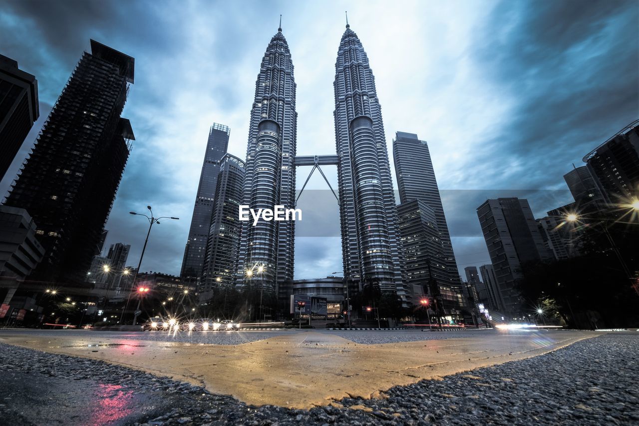 Low angle view of the petronas twin towers