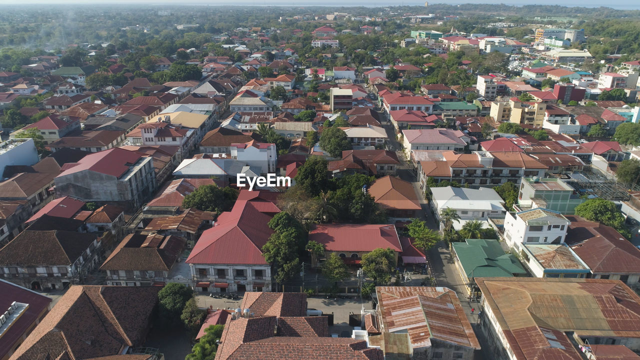 HIGH ANGLE VIEW OF TOWNSCAPE