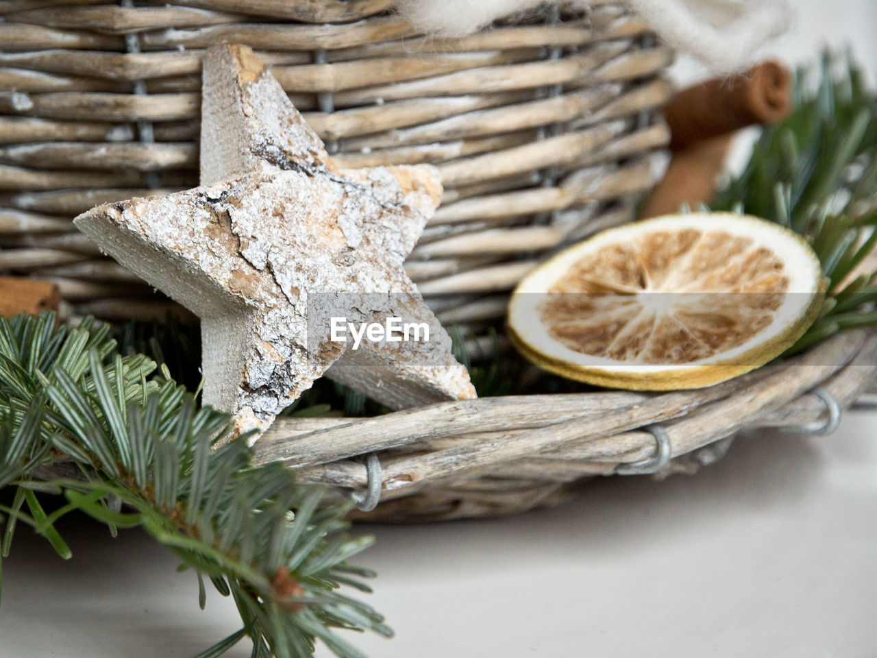 CLOSE-UP OF ICE CREAM ON WOOD IN WINTER