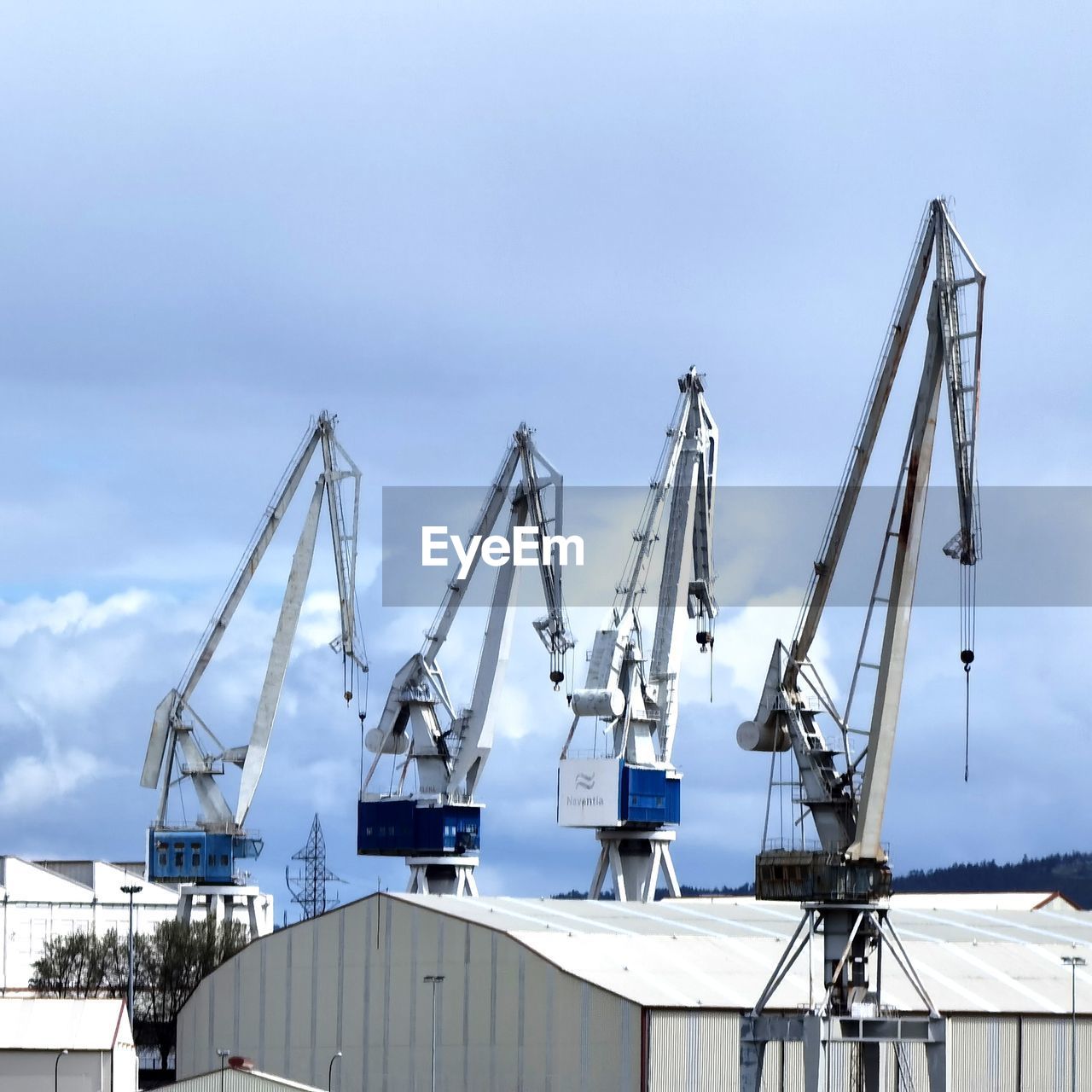 Cranes at shipyard 