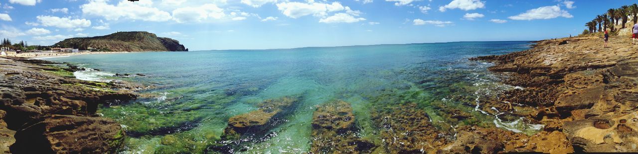 Panoramic shot of sea against sky