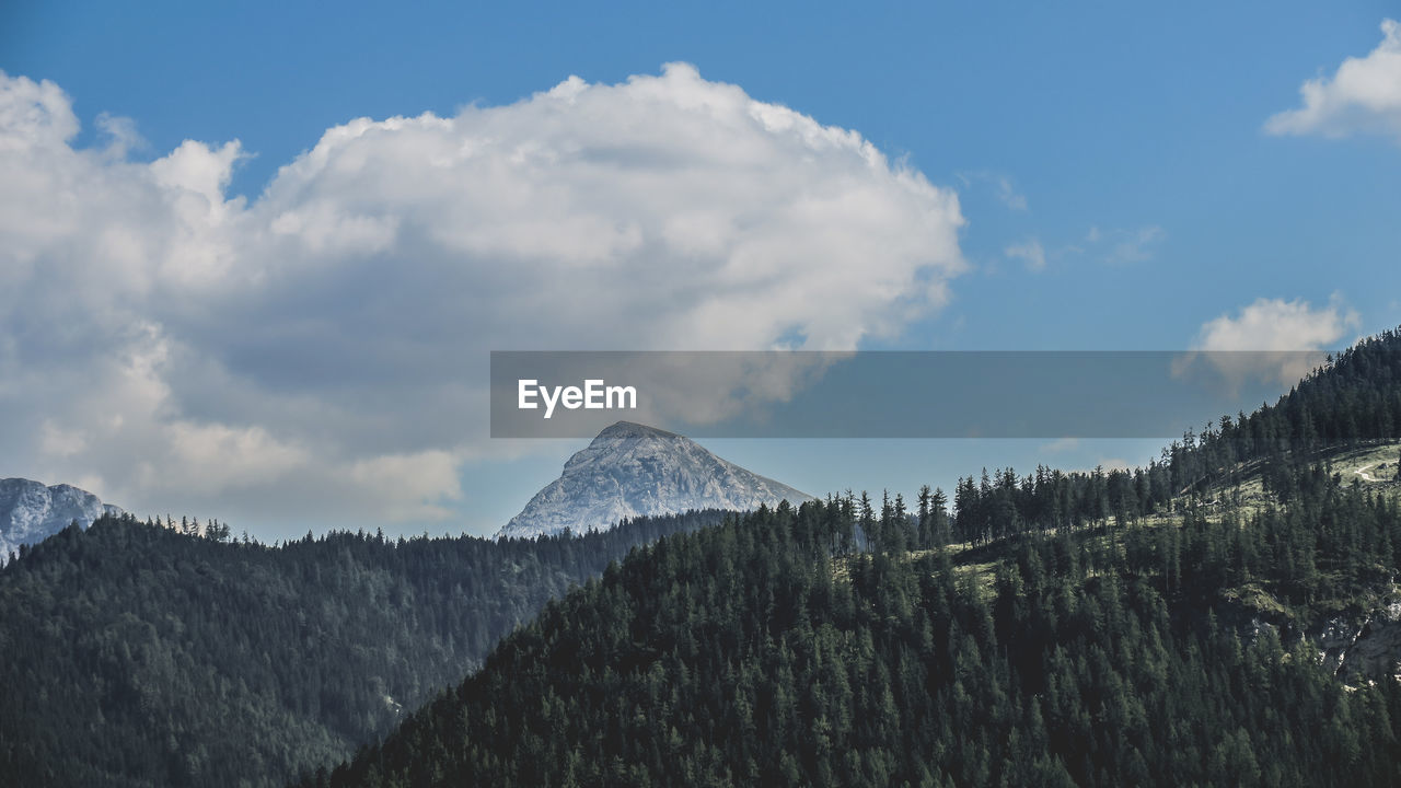 Panoramic view of mountains against sky