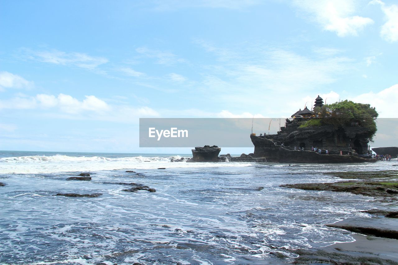 View of sea against cloudy sky