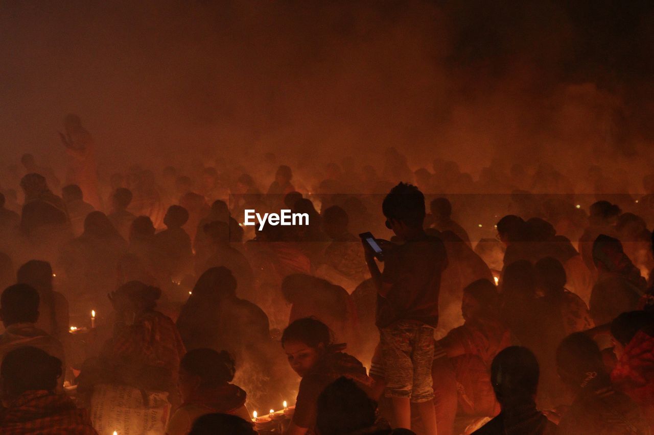 Rakher upobash a festival by hindu religious people at barodi lokhnath brahmachari ashram