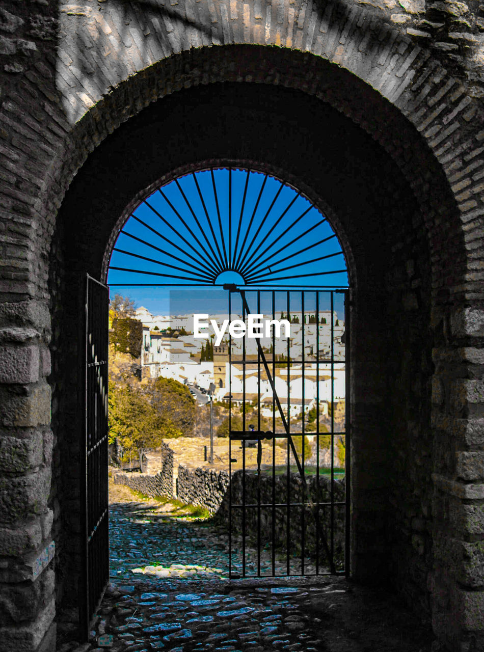 SEEN THROUGH ARCHWAY