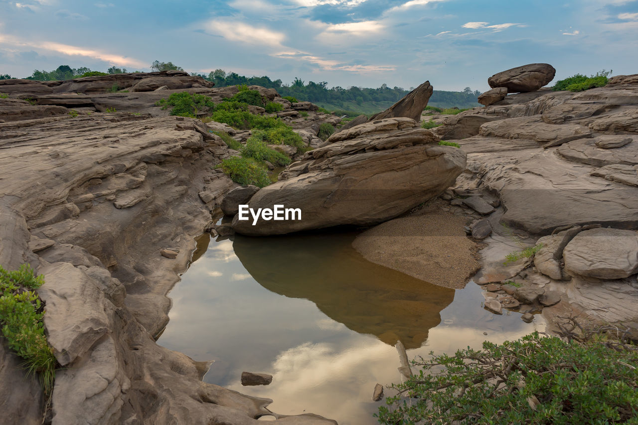 ROCK FORMATION AGAINST SKY