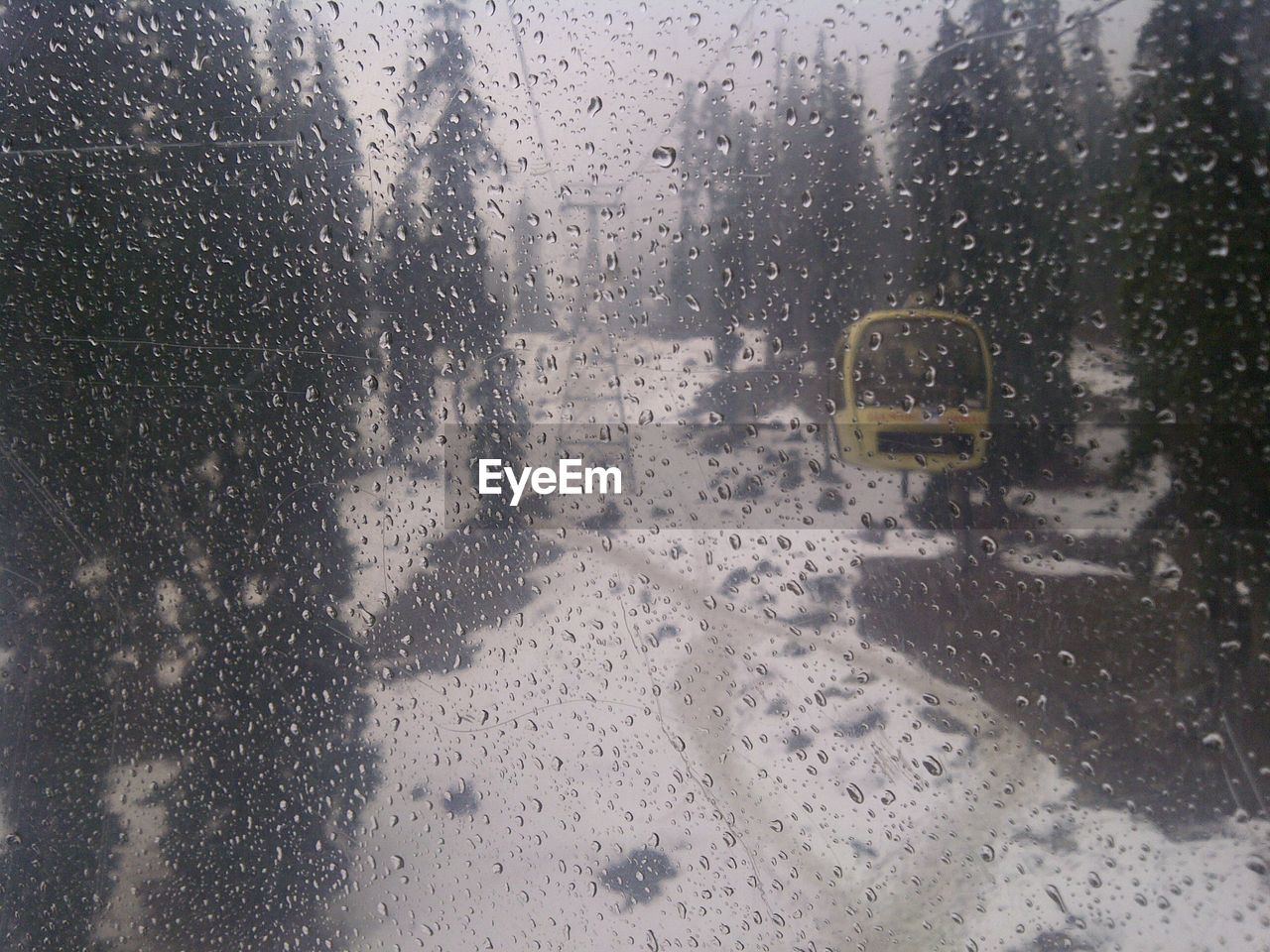 Rain drops on glass window