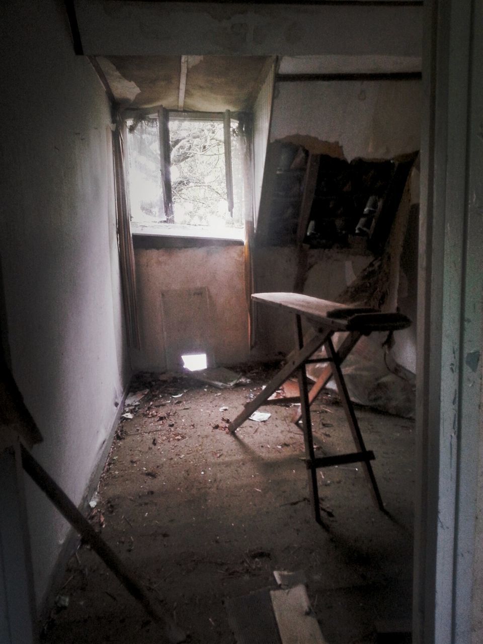 Interior of abandoned house