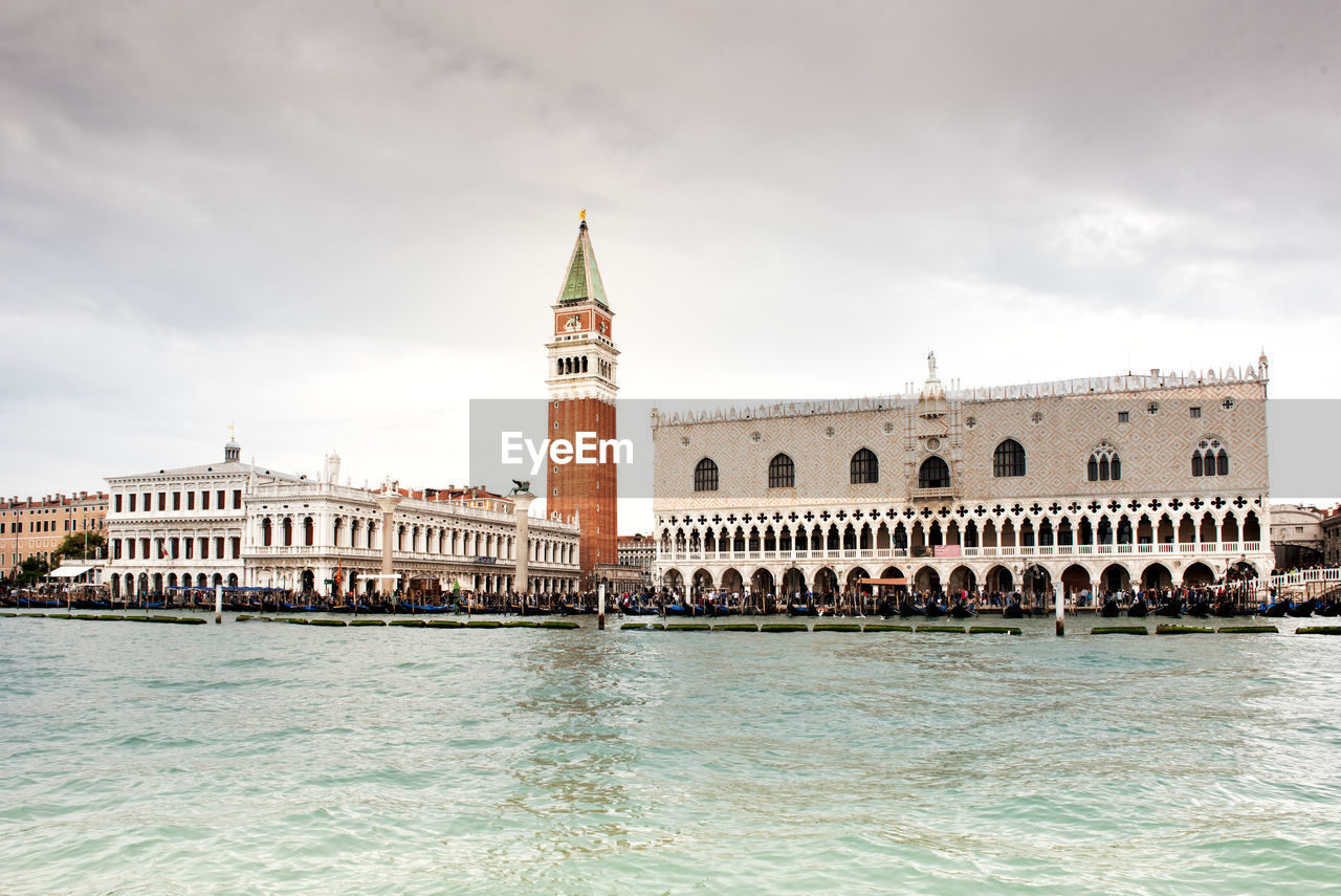 San marco place in venice viewed from water