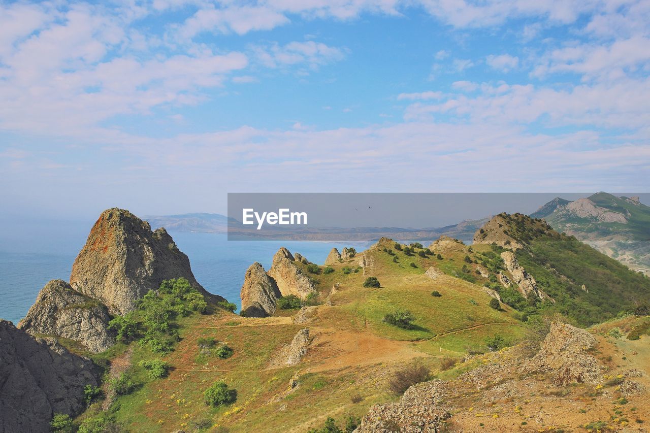 Spectacular geological formation on the seashore