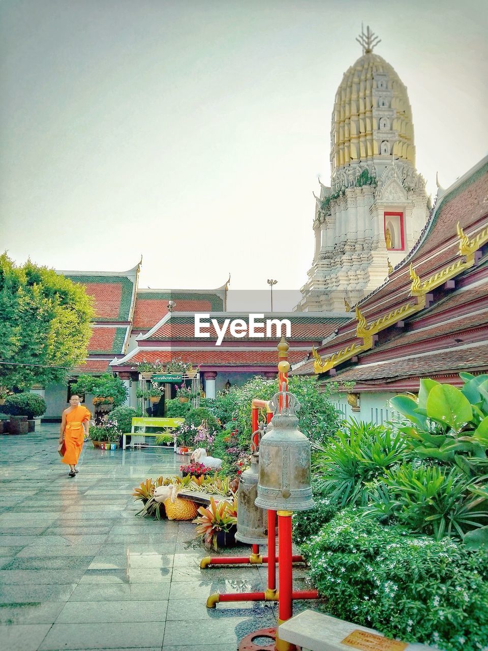 VIEW OF TEMPLE AGAINST BUILDING