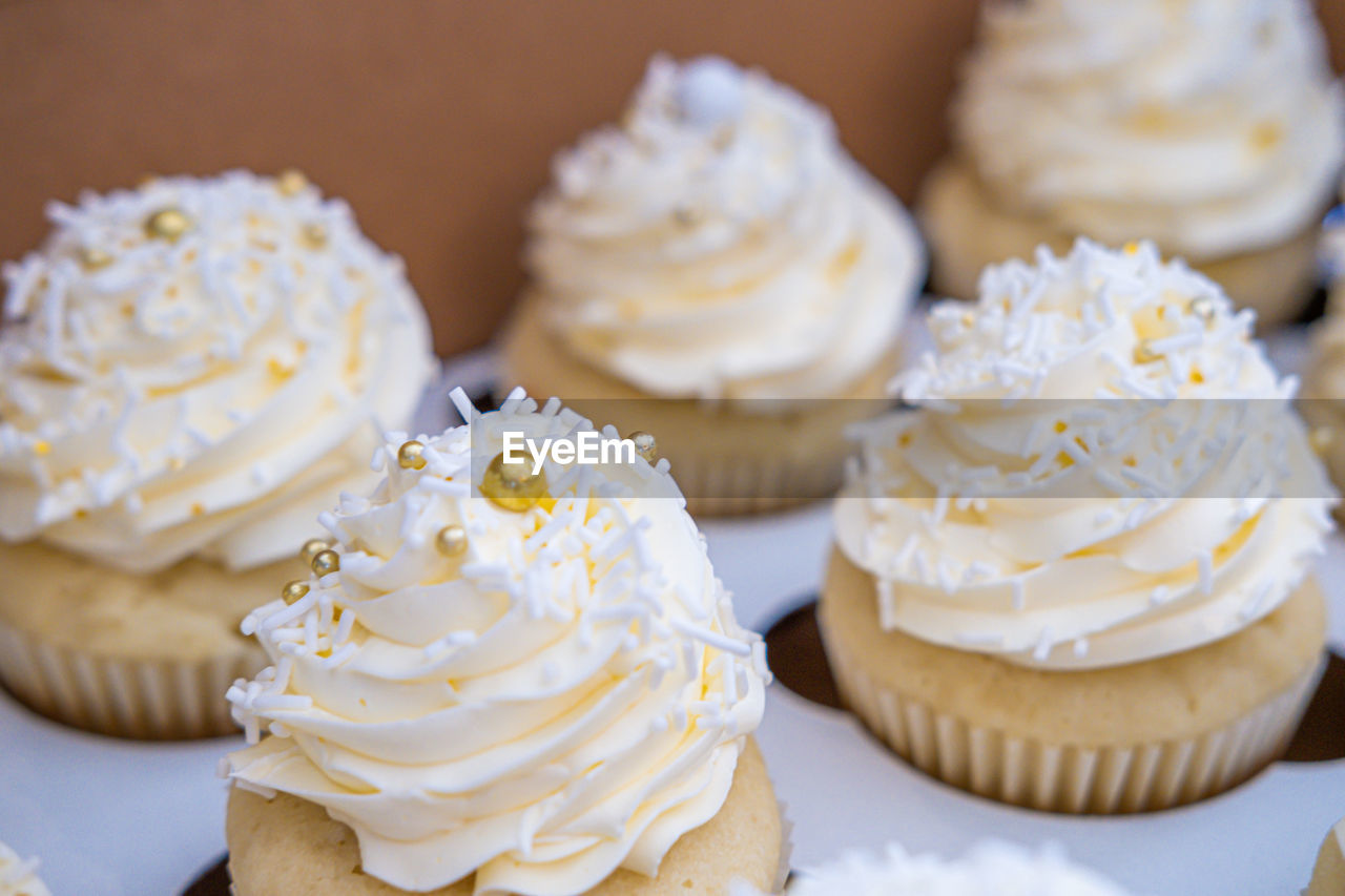 CLOSE-UP OF CUPCAKES WITH CHOCOLATE CAKE