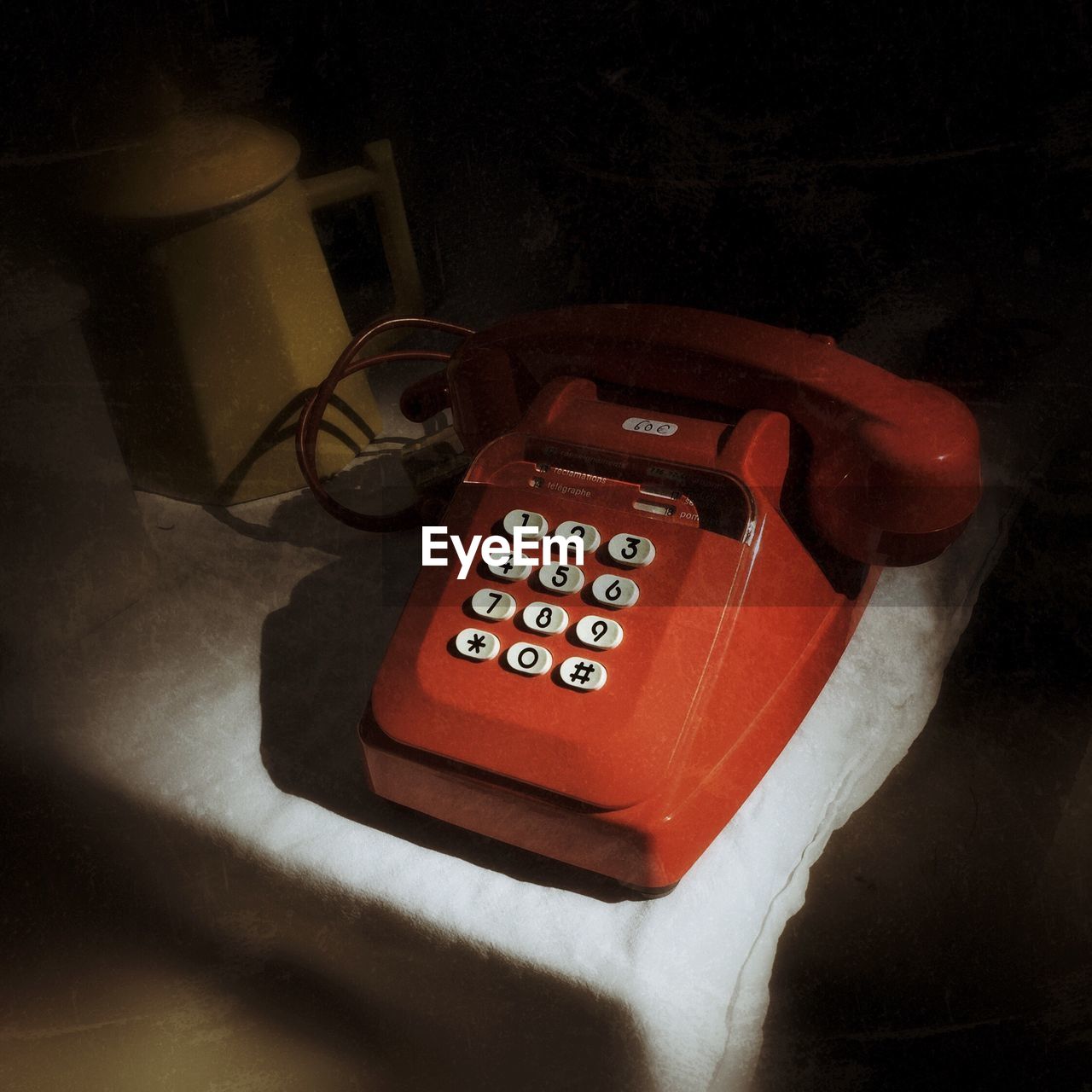 Old vintage red phone 
