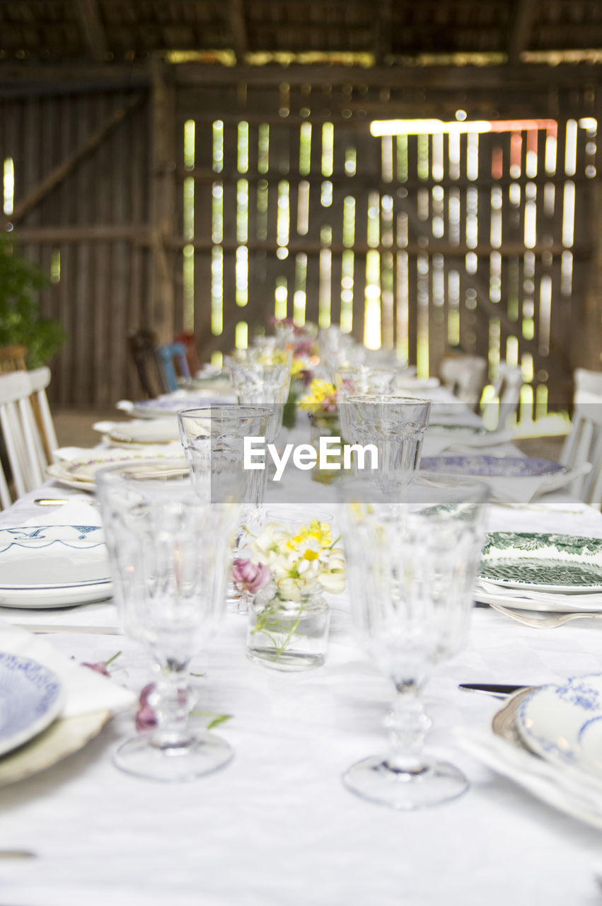 Dining setup of midsummer eve in sweden