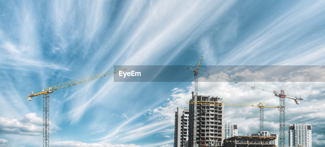 low angle view of buildings against sky