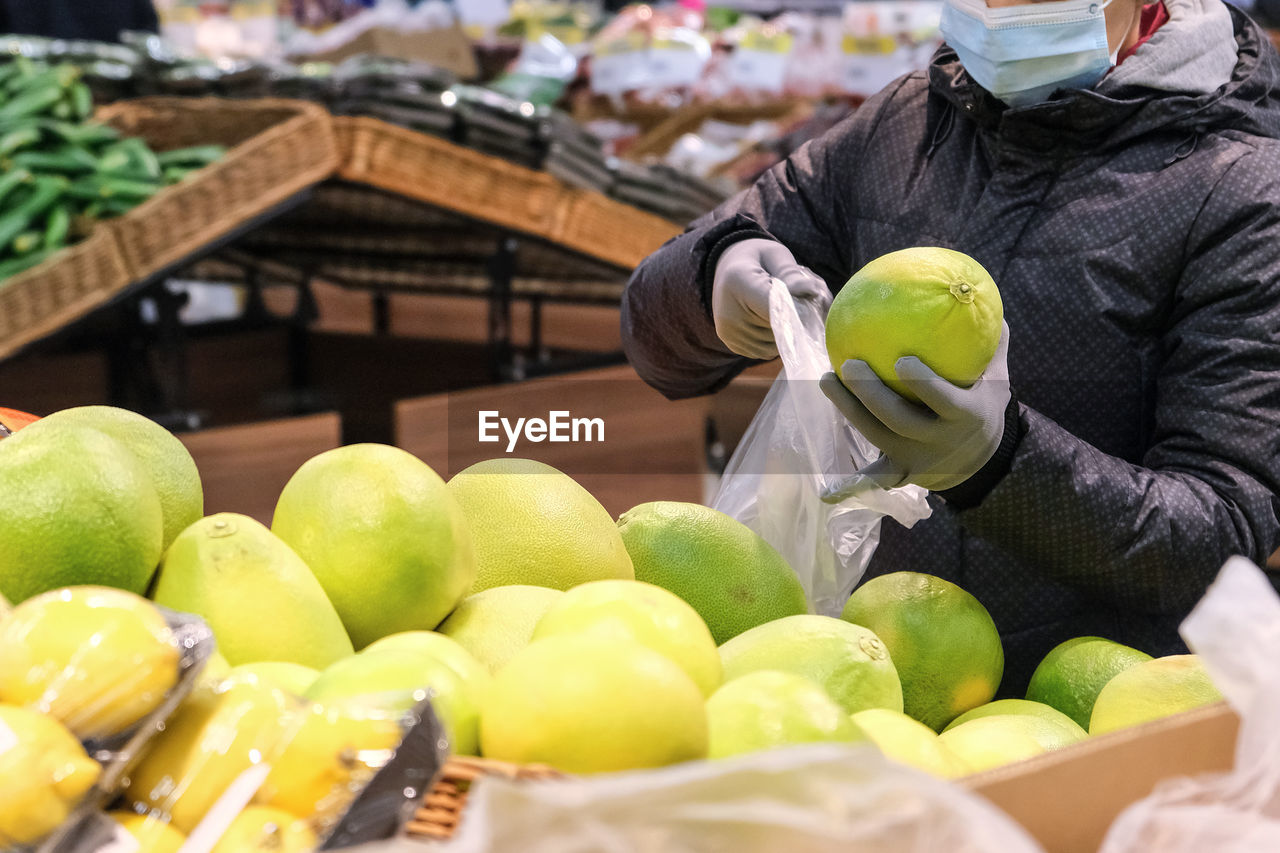 Full frame shot of fruits for sale at market stall