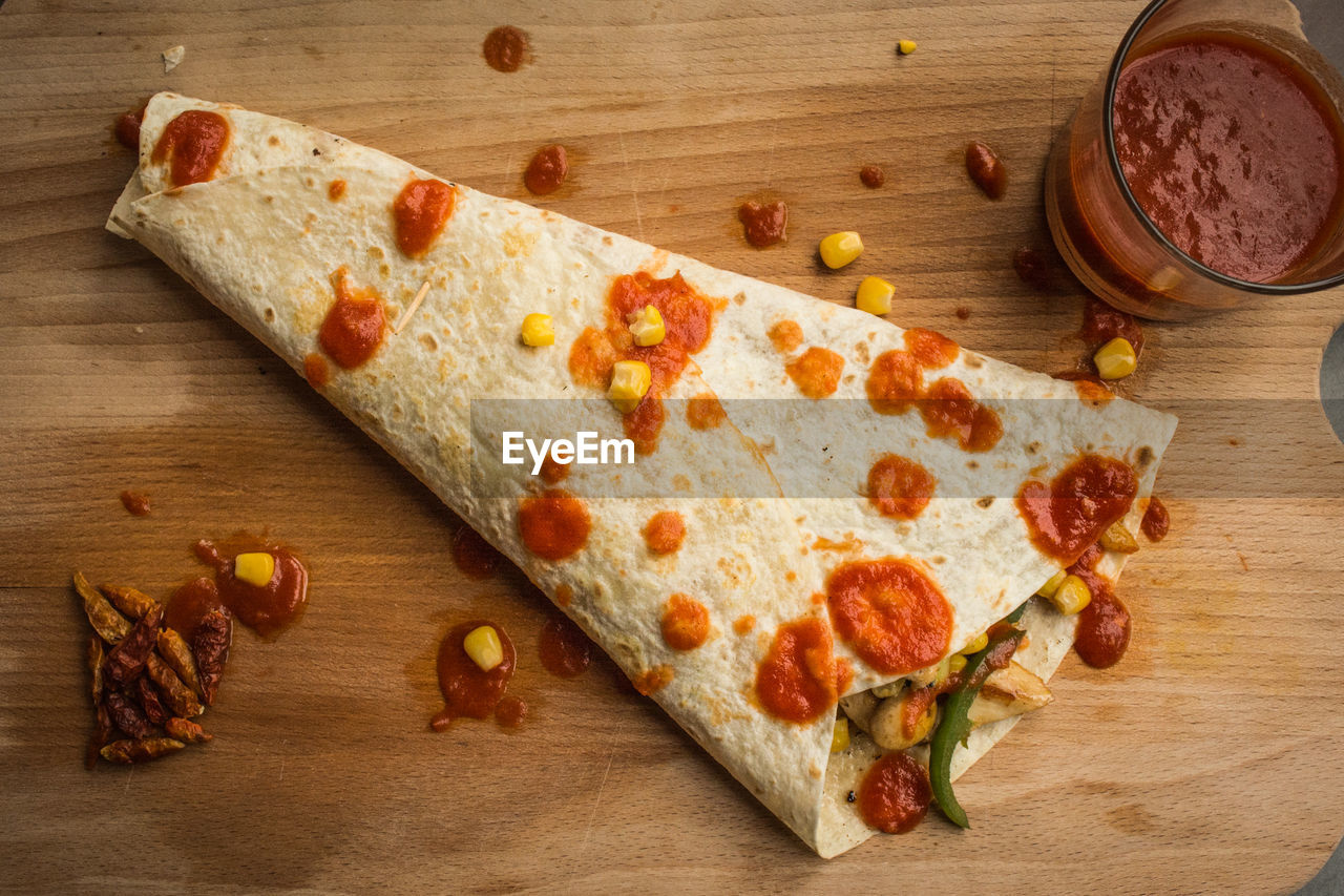 Close-up of food on table