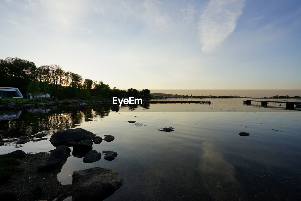 LAKE AGAINST SKY