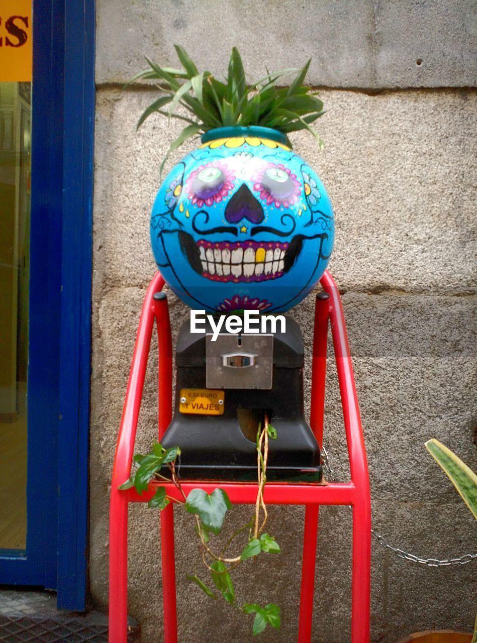 Close-up of chewing gum dispenser