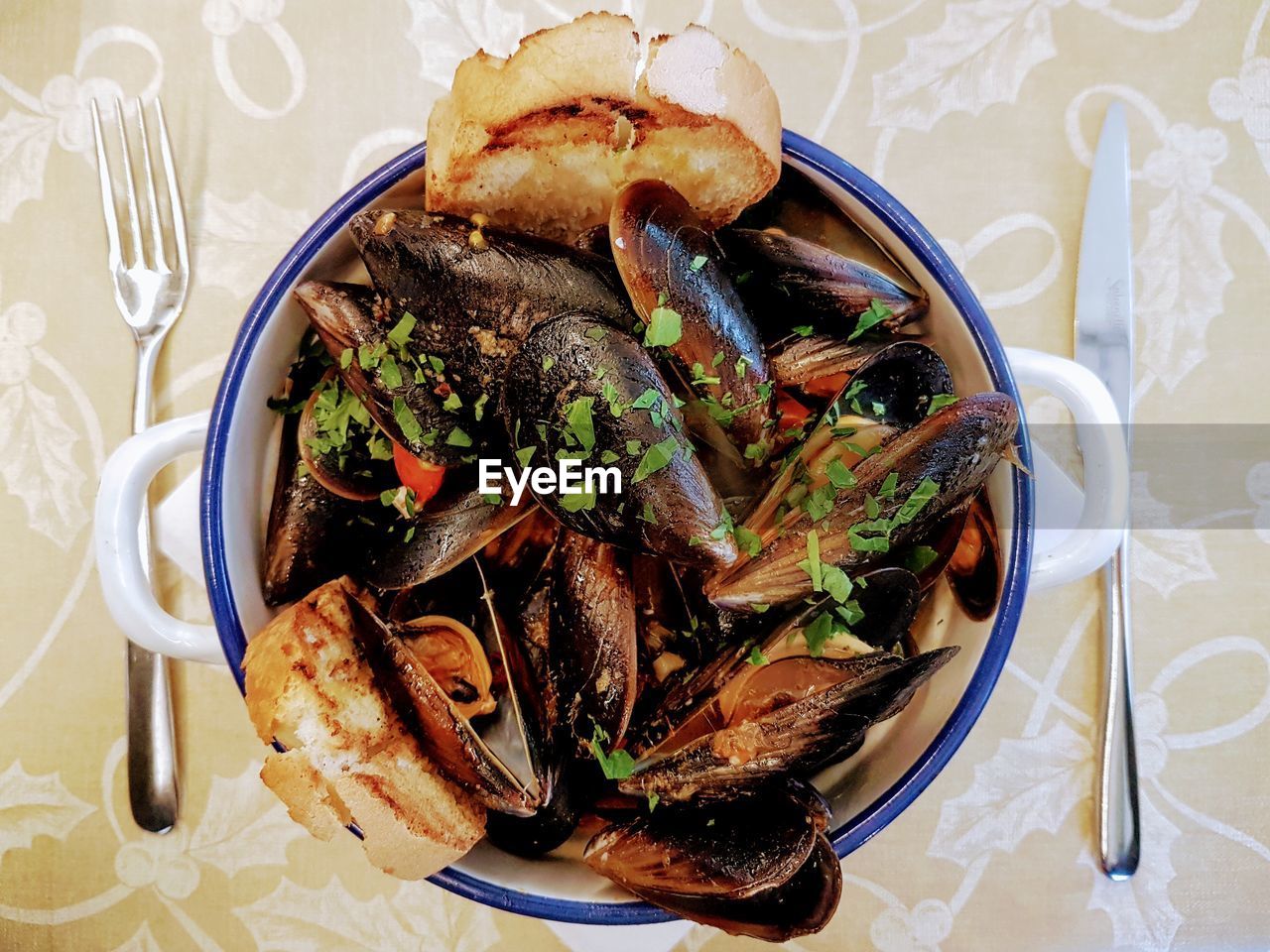 HIGH ANGLE VIEW OF FOOD IN PLATE