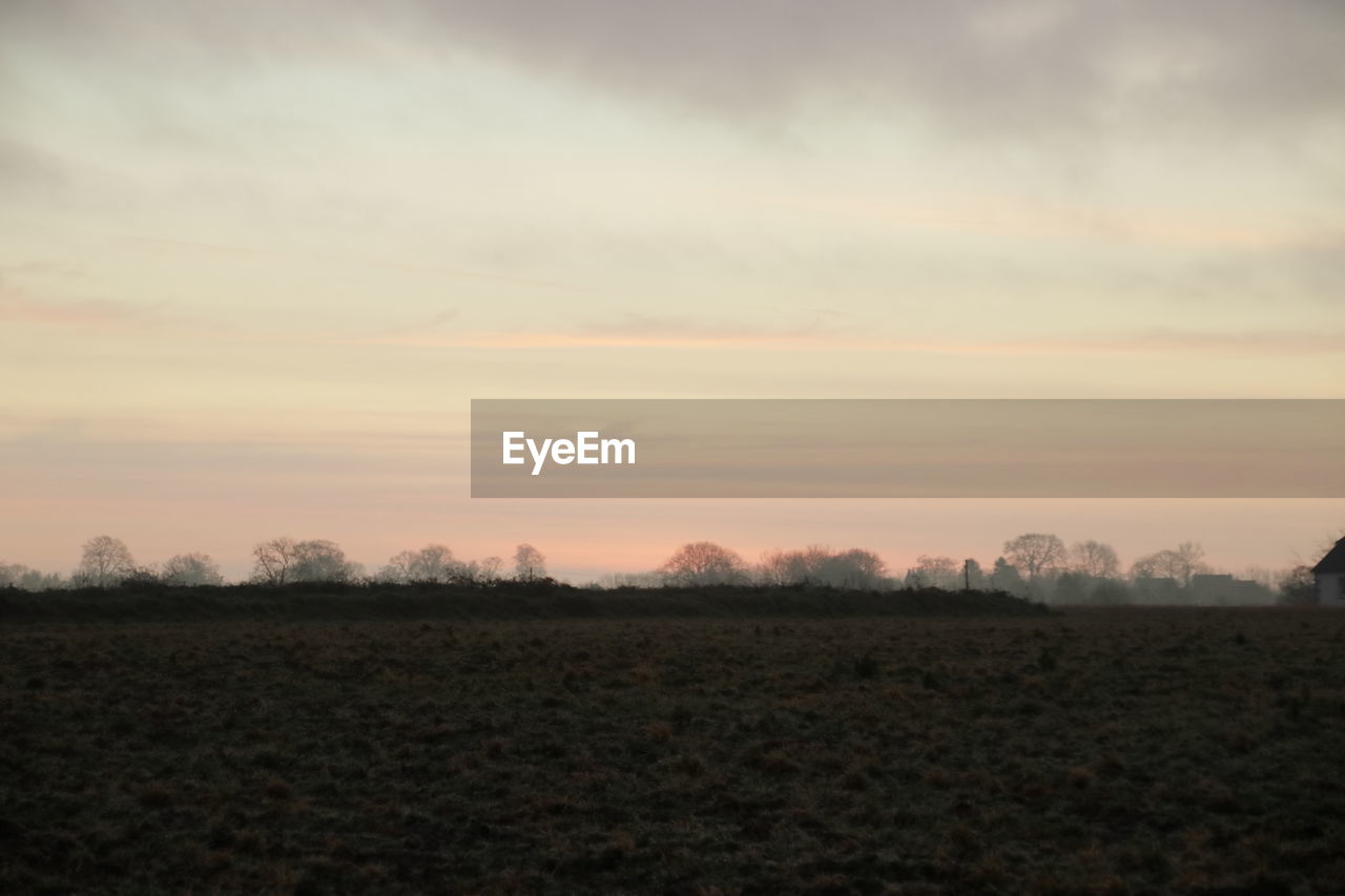 FIELD AGAINST SKY DURING SUNSET