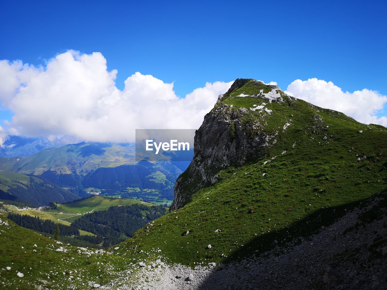 SCENIC VIEW OF MOUNTAIN AGAINST BLUE SKY