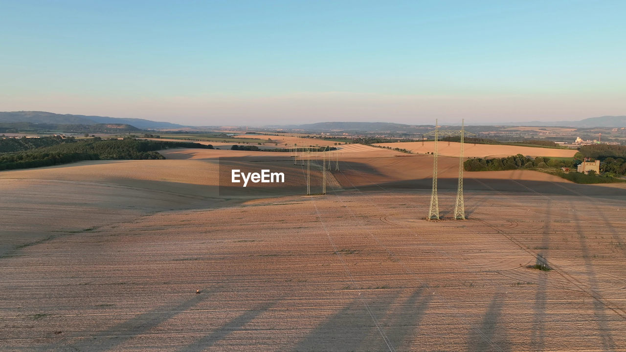 scenic view of landscape against clear sky