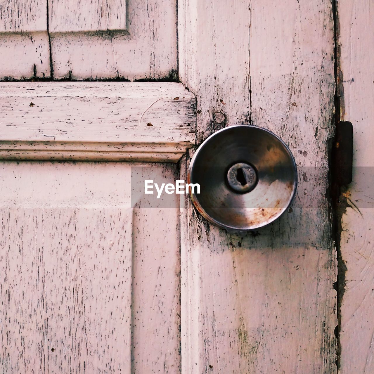 Close-up of old metal door