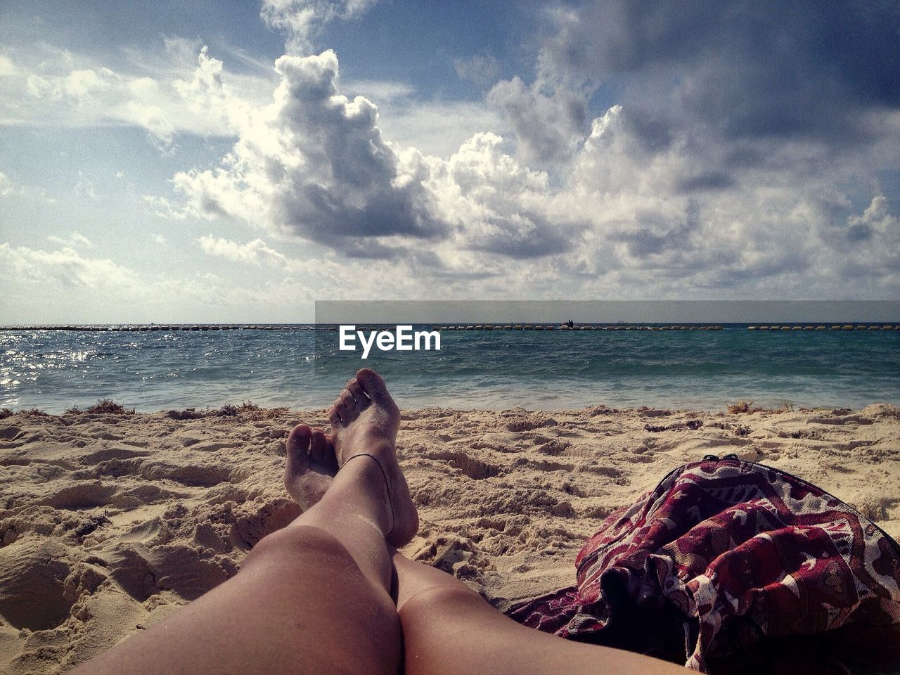 Barefoot on sea sand