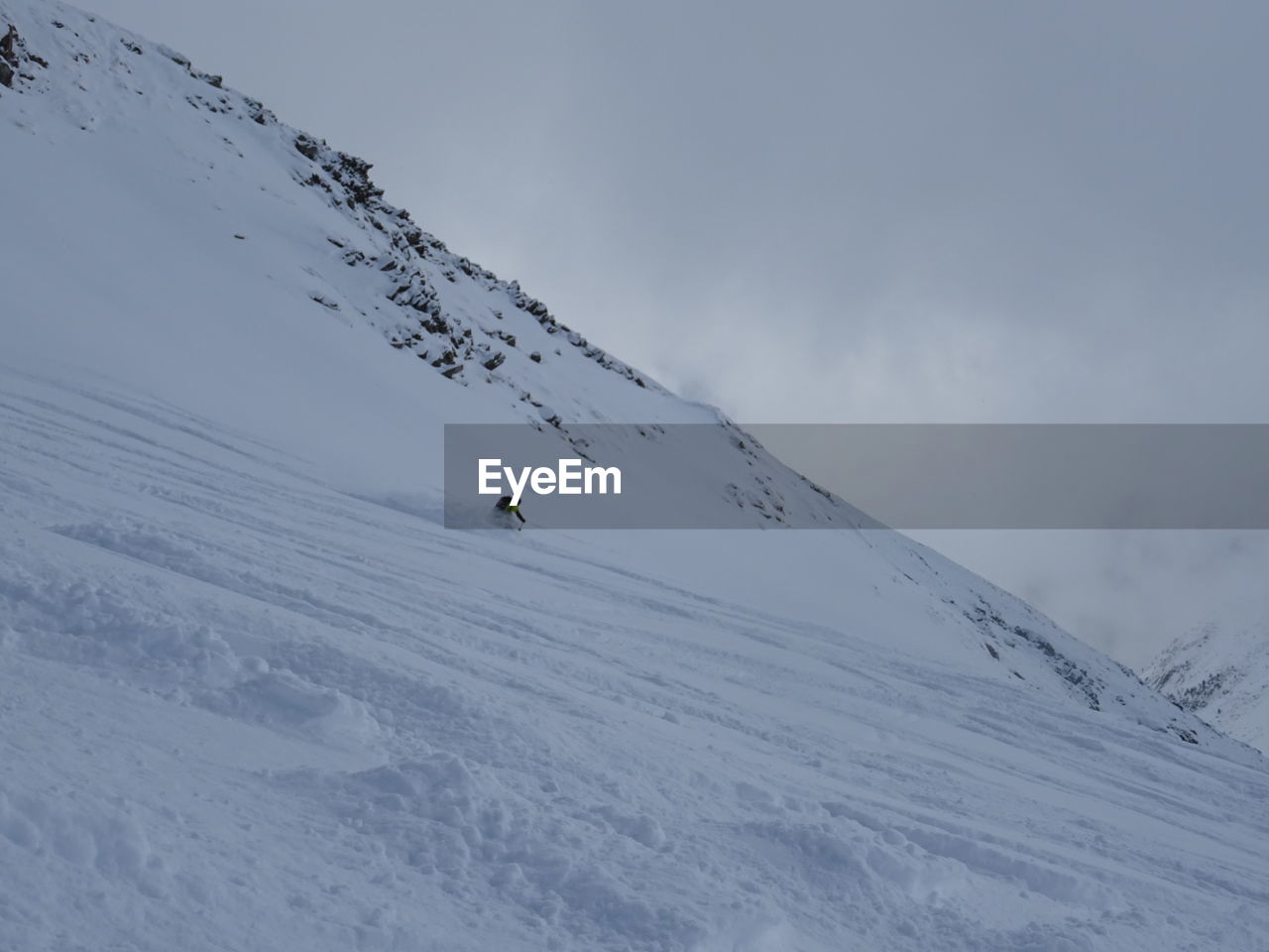 AERIAL VIEW OF SNOWCAPPED MOUNTAINS AGAINST SKY