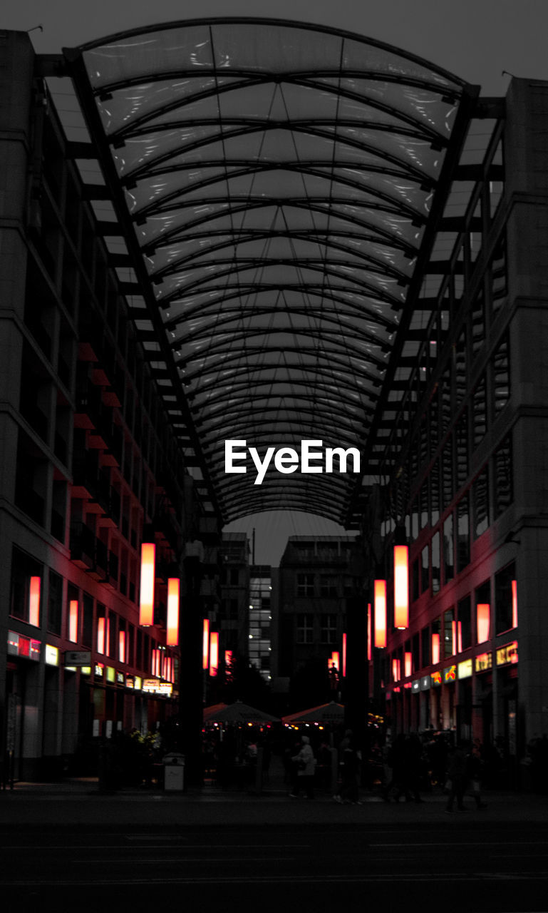 ILLUMINATED BUILDING AT NIGHT