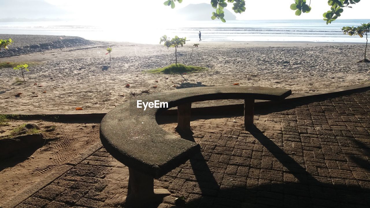 EMPTY BENCH IN PARK