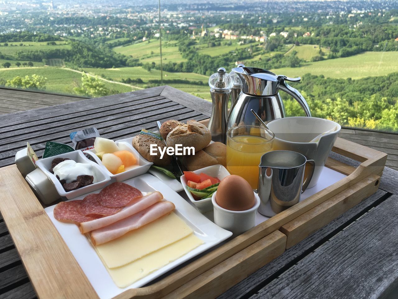 VIEW OF BREAKFAST AND TABLE