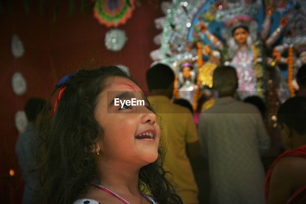 Girl at temple