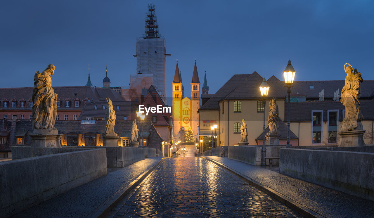 City of wuerzburg with old main bridge, germany