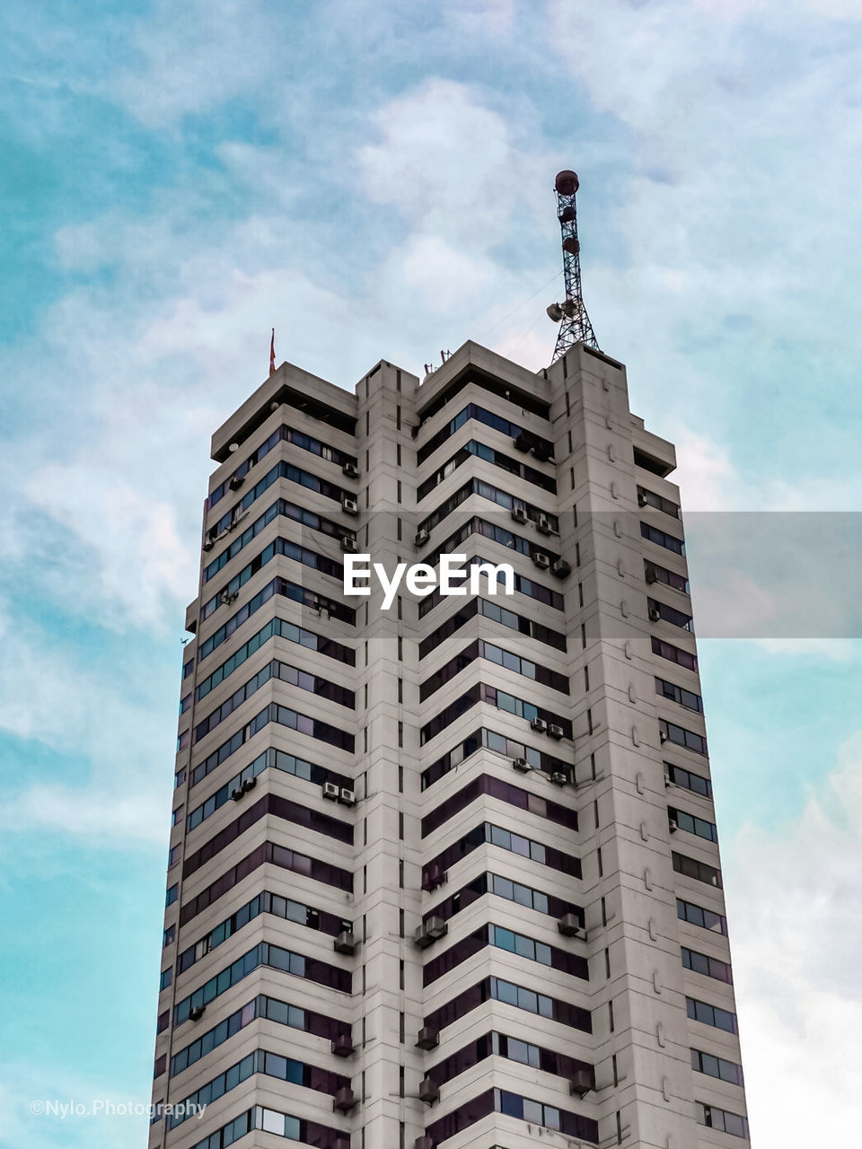 Low angle view of skyscrapers against sky