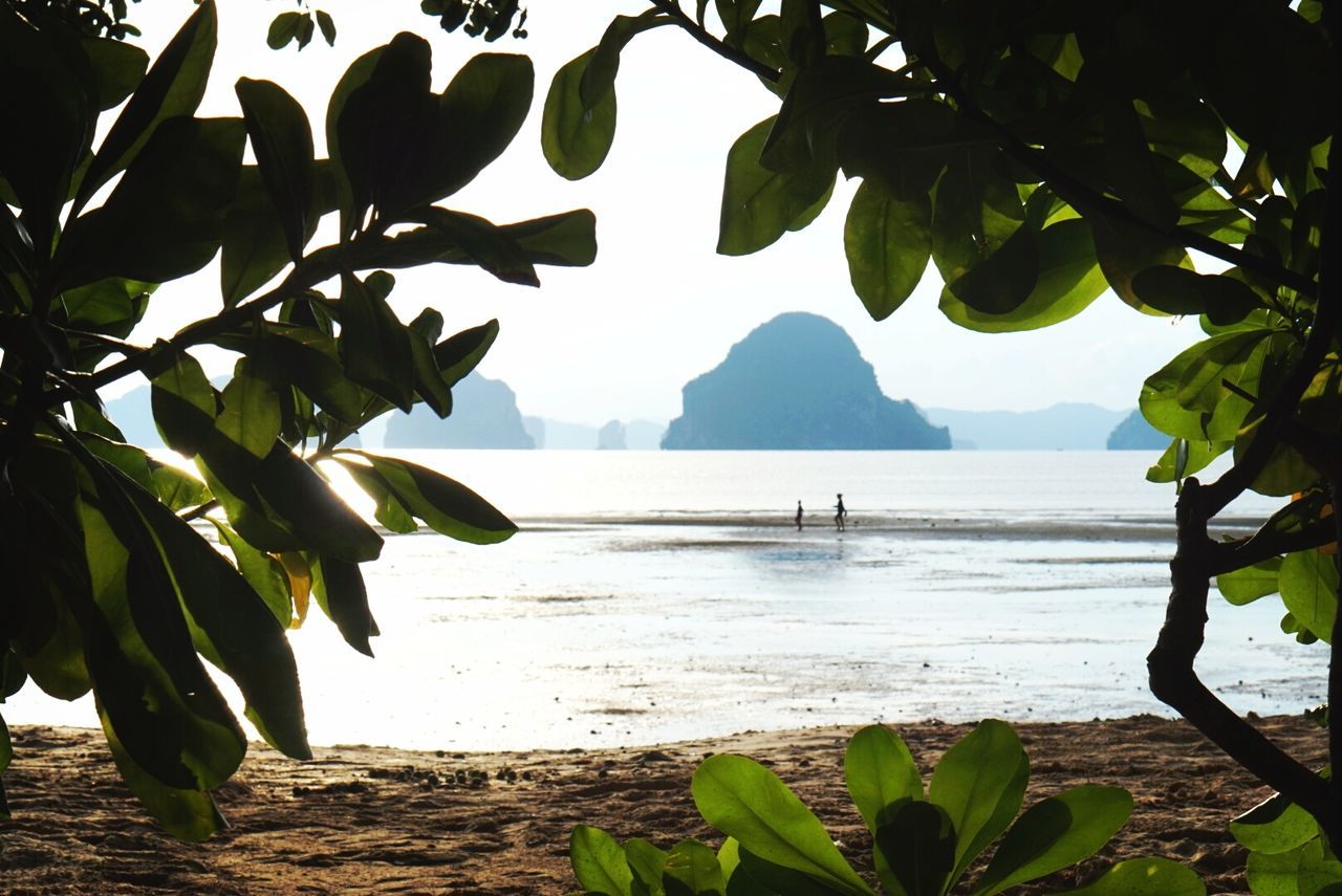 SCENIC VIEW OF SEA AGAINST MOUNTAINS