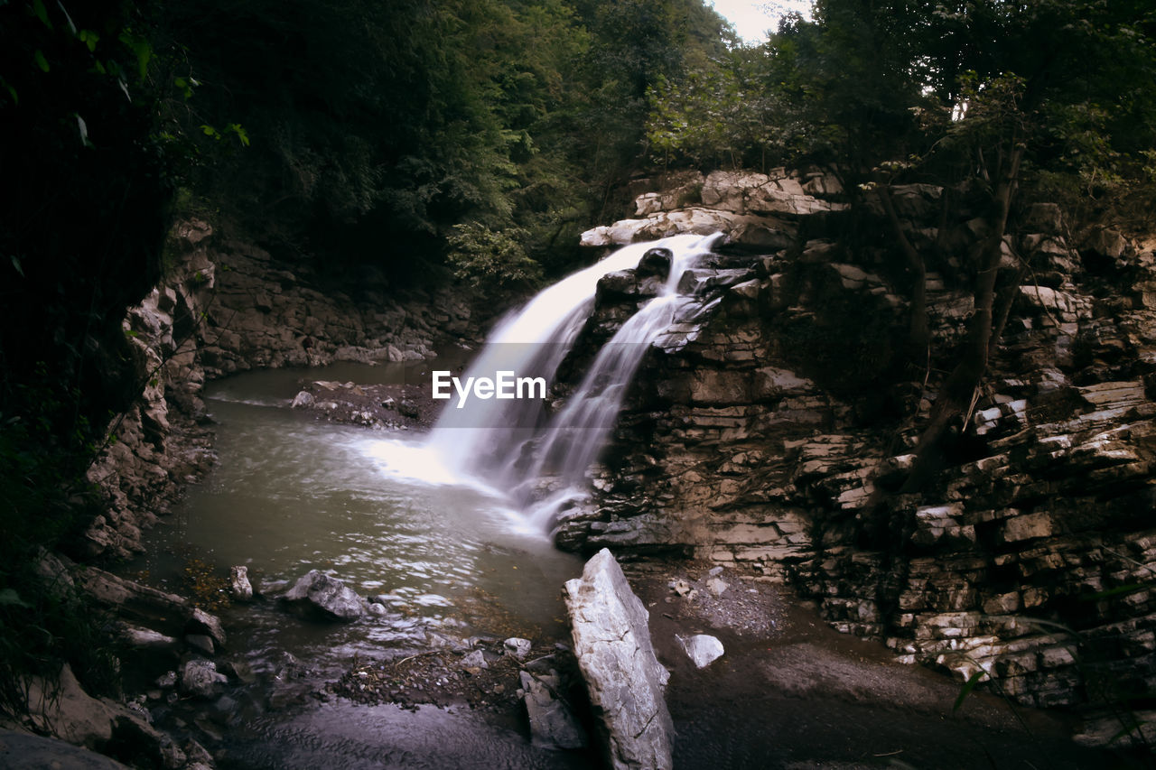 SCENIC VIEW OF WATERFALL