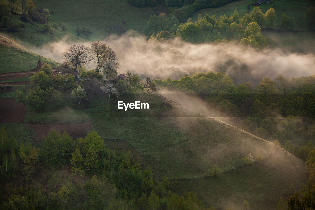 Mountain landscape in the spring season.