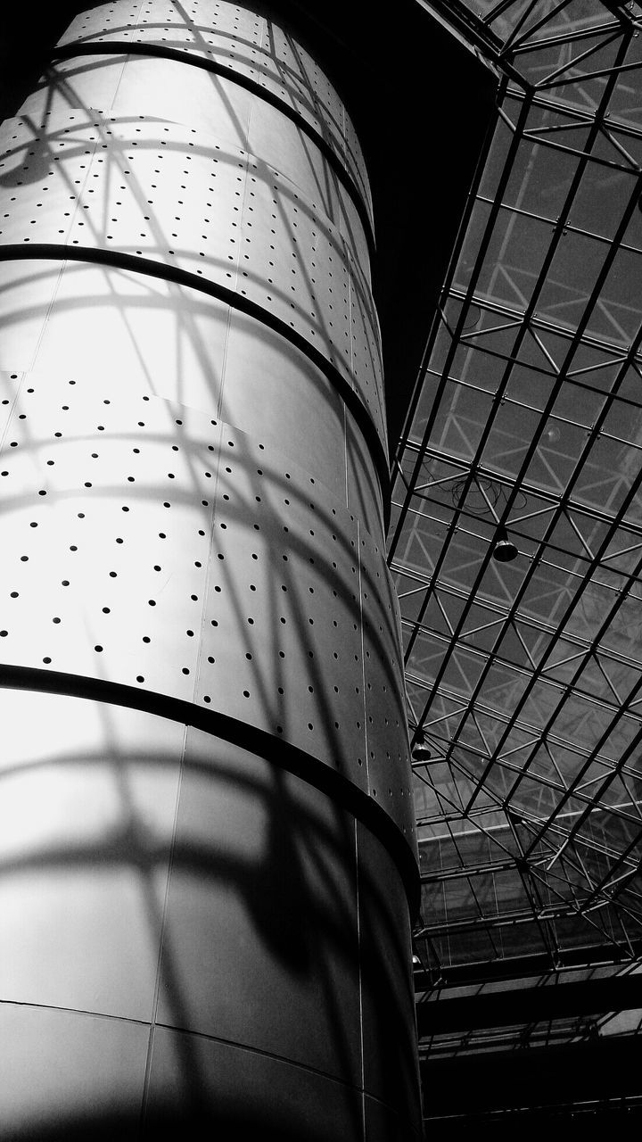 Low angle view of building by sky light