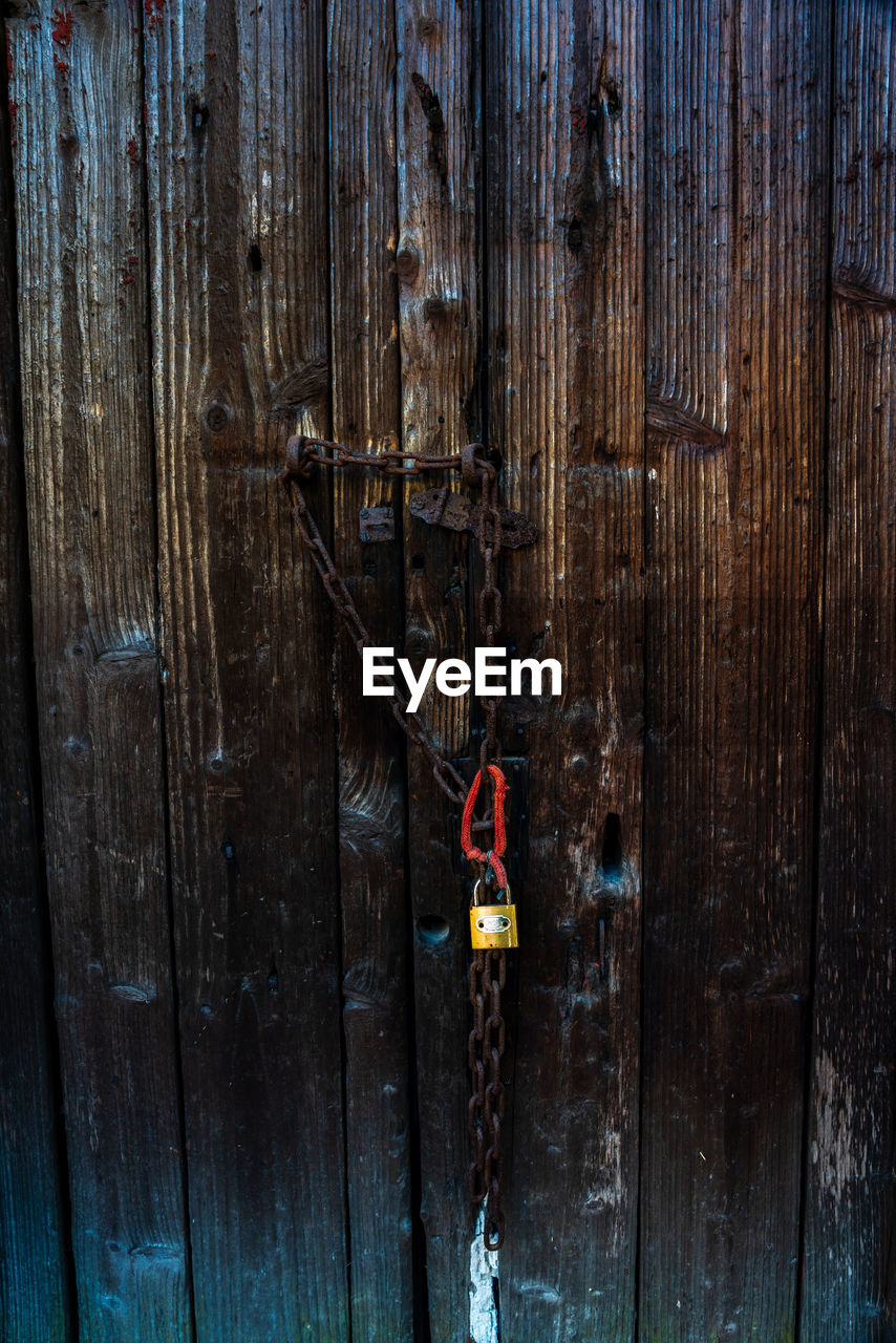 Close-up of wooden door