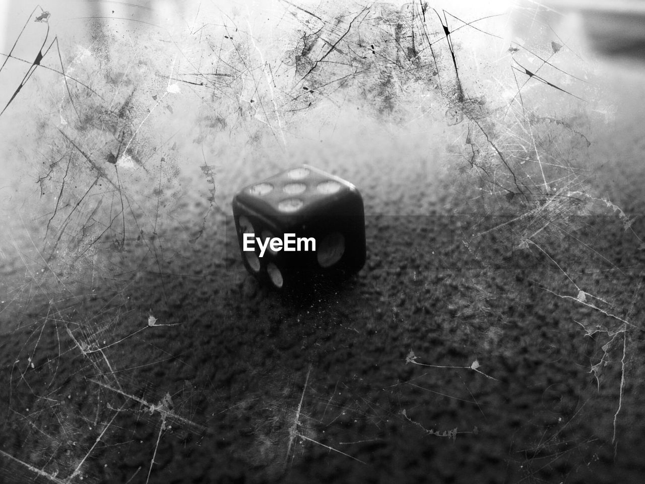 Close up of black dice